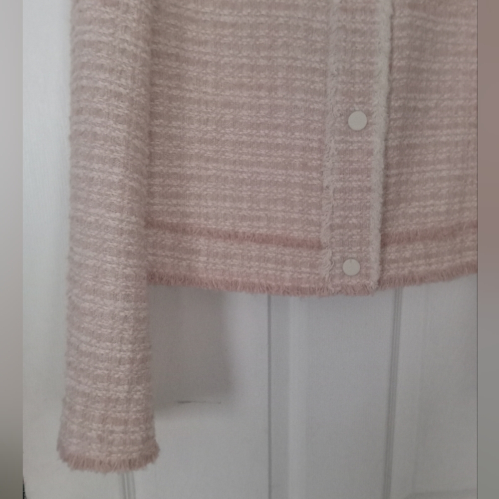 HUGO BOSS WOMENS PINK WHITE TWEED STYLE BLAZER JACKET SIZE US 12 NEW WITH TAGS - Picture 5 of 6